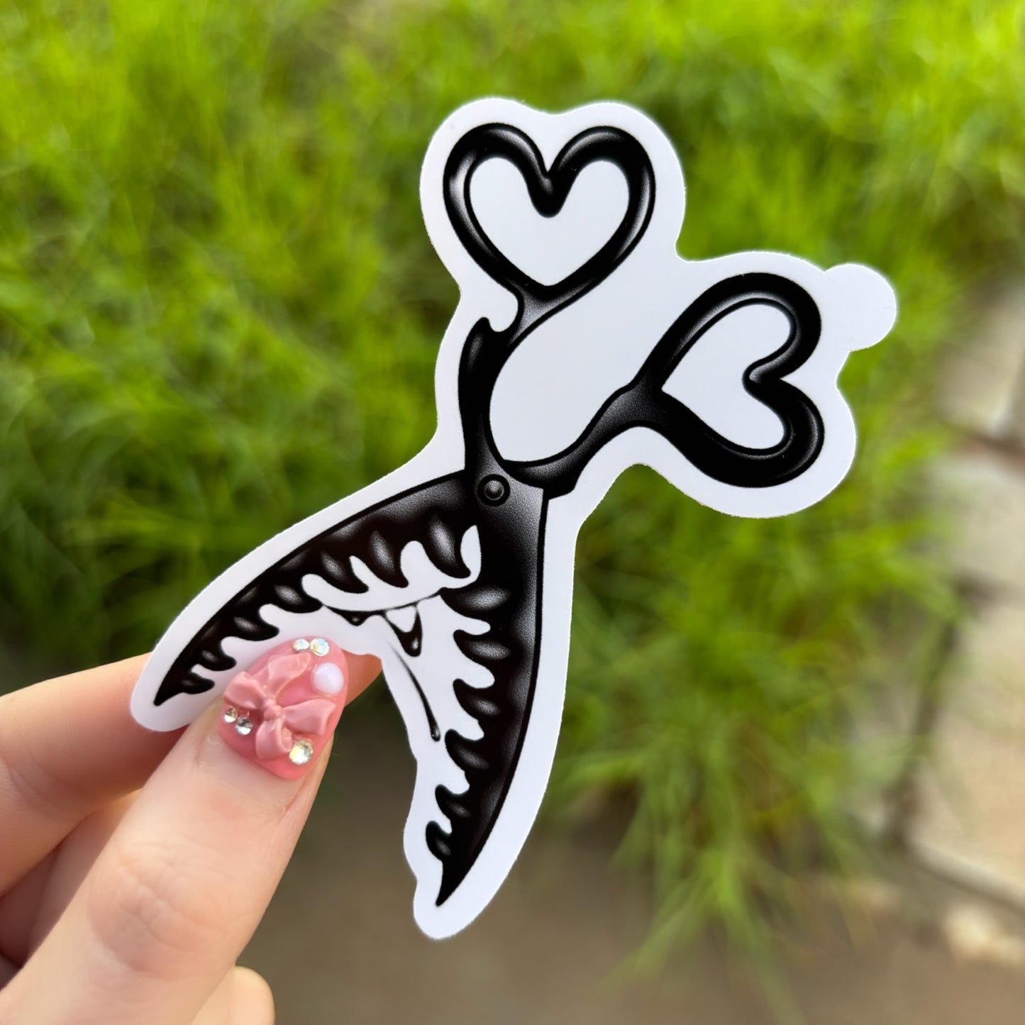 Love in every cut Sticker