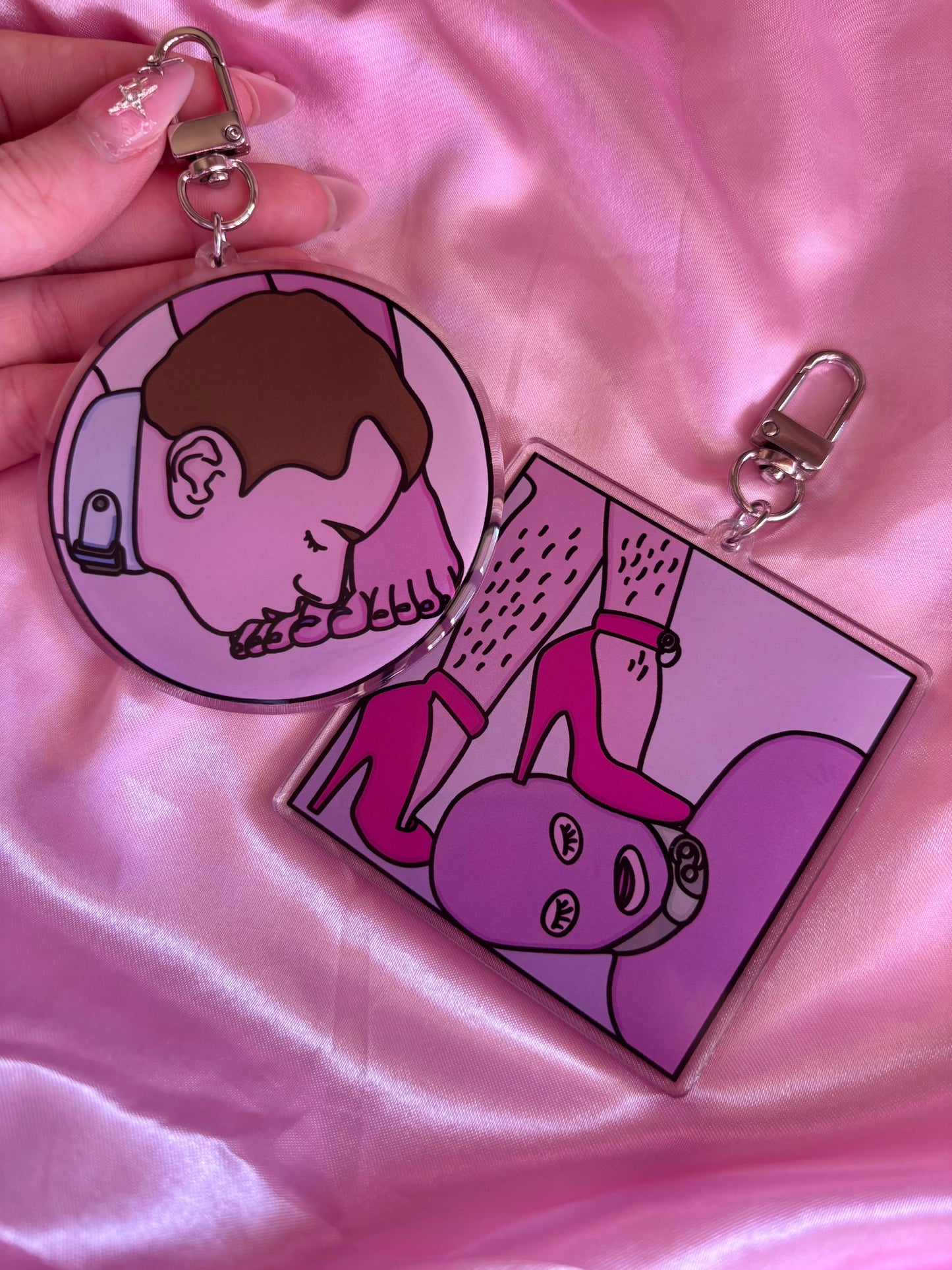 Kiss and Obey Keychain