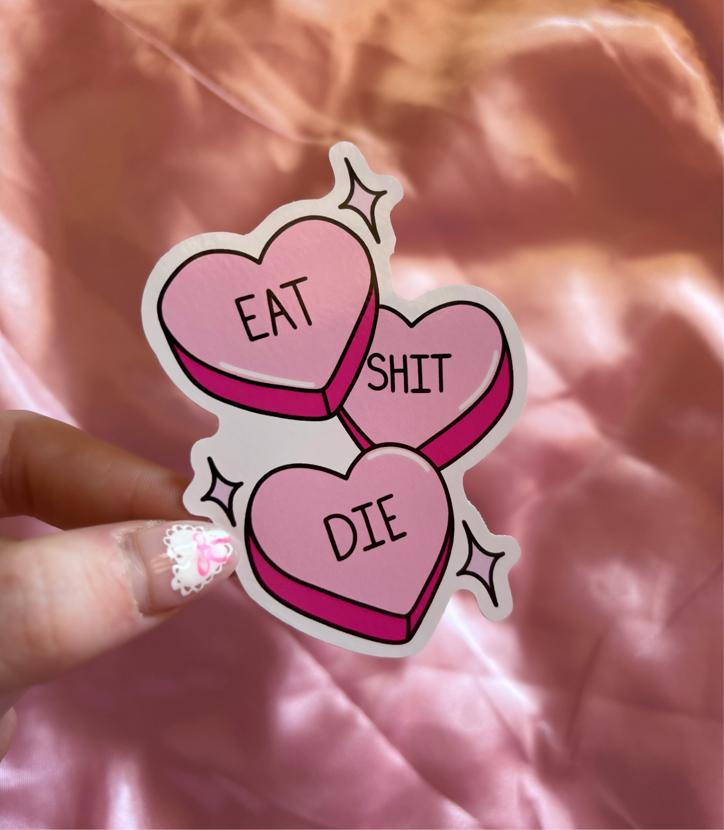 Playful hearts Sticker