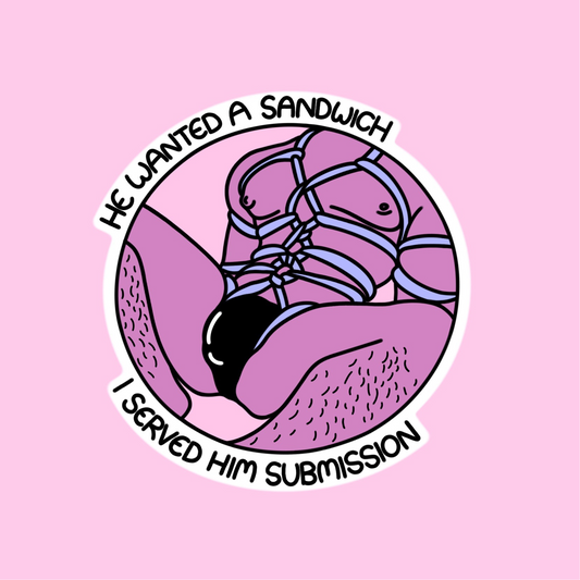 Cum-mandwich Sticker