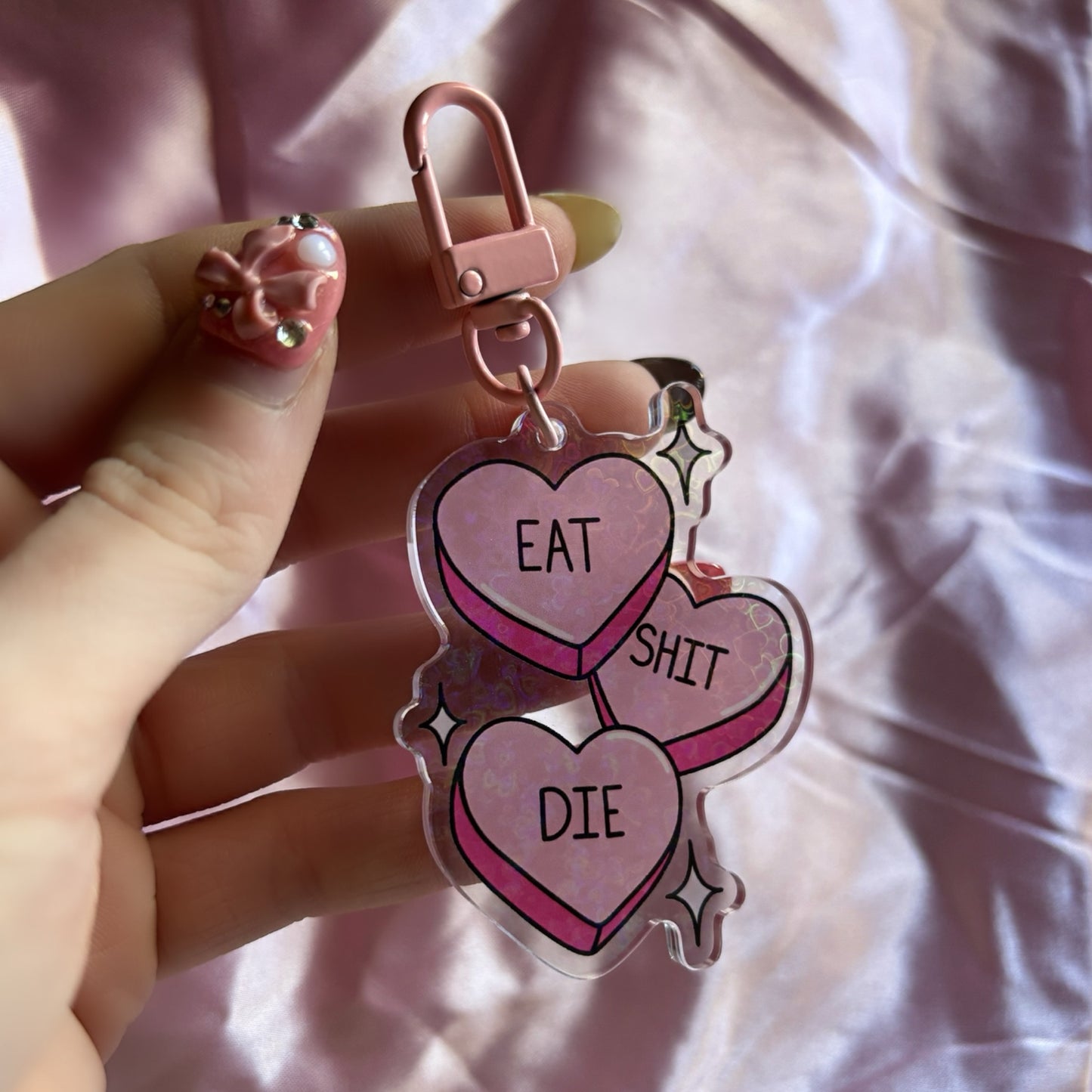 Playful hearts Keychain