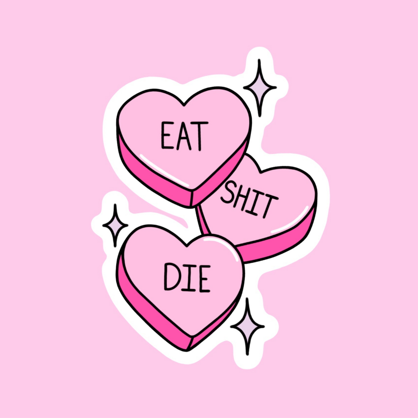 Playful hearts Sticker