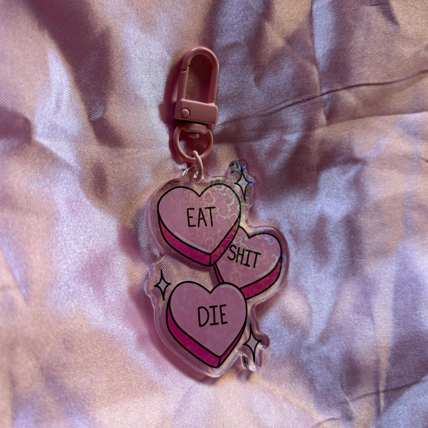 Playful hearts Keychain